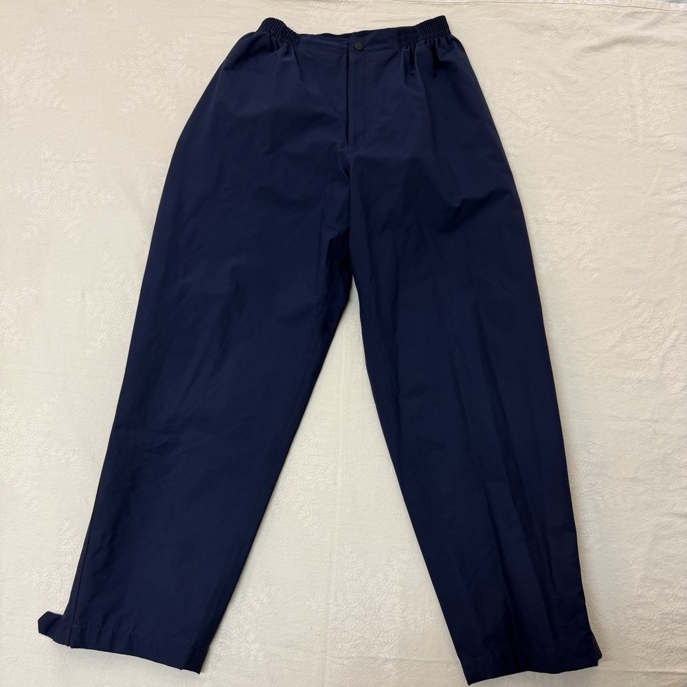 Nike Storm-FIT Golf Waterproof Rain Pants Men's Large Navy Shell Ankle Zip